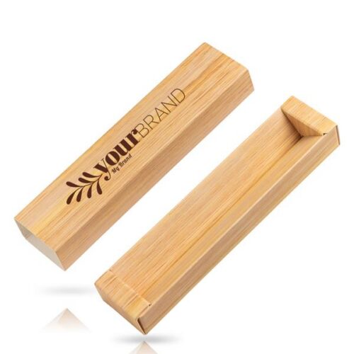 Estojo em cartão para 1 esferográfica, padrão bambu