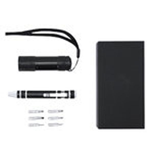 Conjunto de Ferramentas Multifuncional com Lanterna e Chave de Fenda em alumínio - Imagem de 2