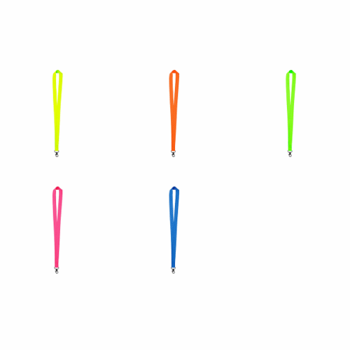 Lanyard Fluorescente Cofmil confeccionado em resistente poliéster