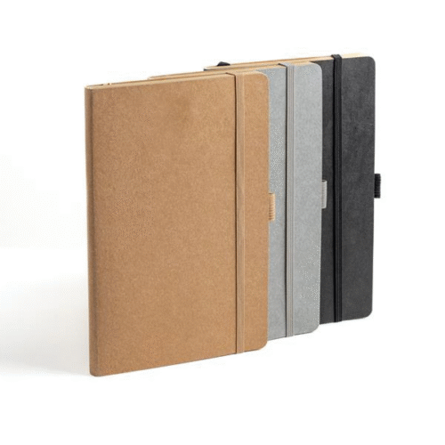 Bloco A5 com capa em papel resistente à água e folhas kraft