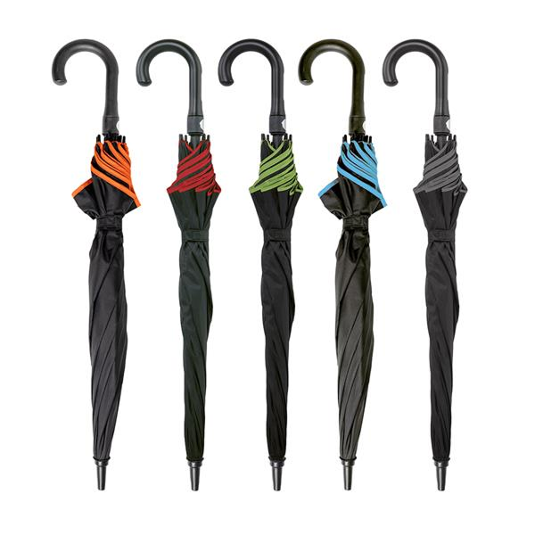 Guarda-chuva de 8 painéis com pega em forma de J - Imagem de 2