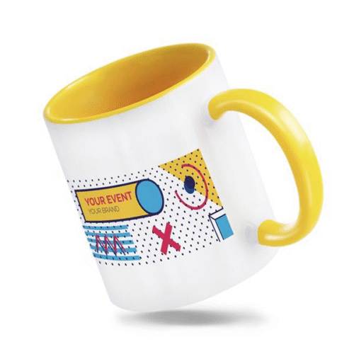 Caneca de cerâmica bicolor para sublimação