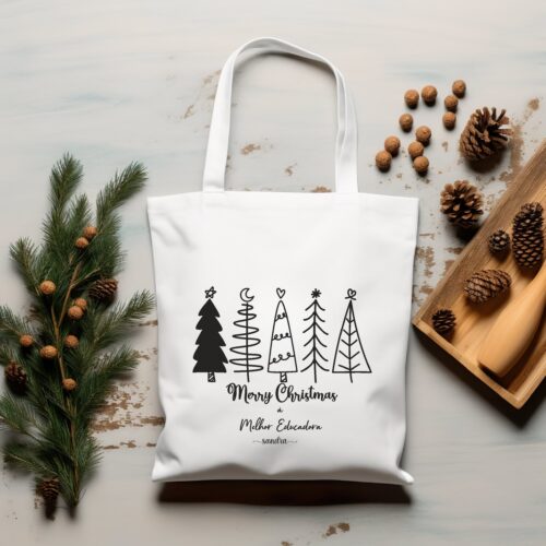 Saco Alça comprida "Pinheiros de Natal"